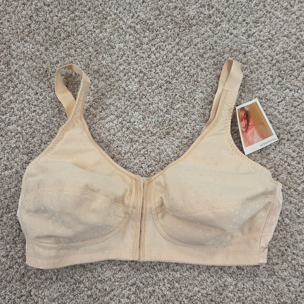 Amoena Mastectomy Bra - 2124 - Greta‎ - Beige - NWTs - Size 38D - Wirefree